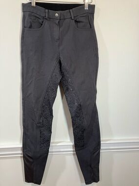 Piper Gray Equitation Riding Breeches with Decorative Full Seat 26R